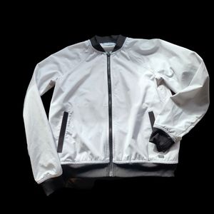 ♡DKNY Women's Zip Up Light Gray Jacket Size XS